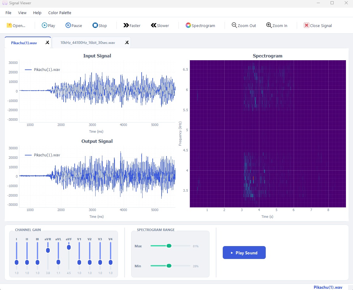 Sound equlizer app example